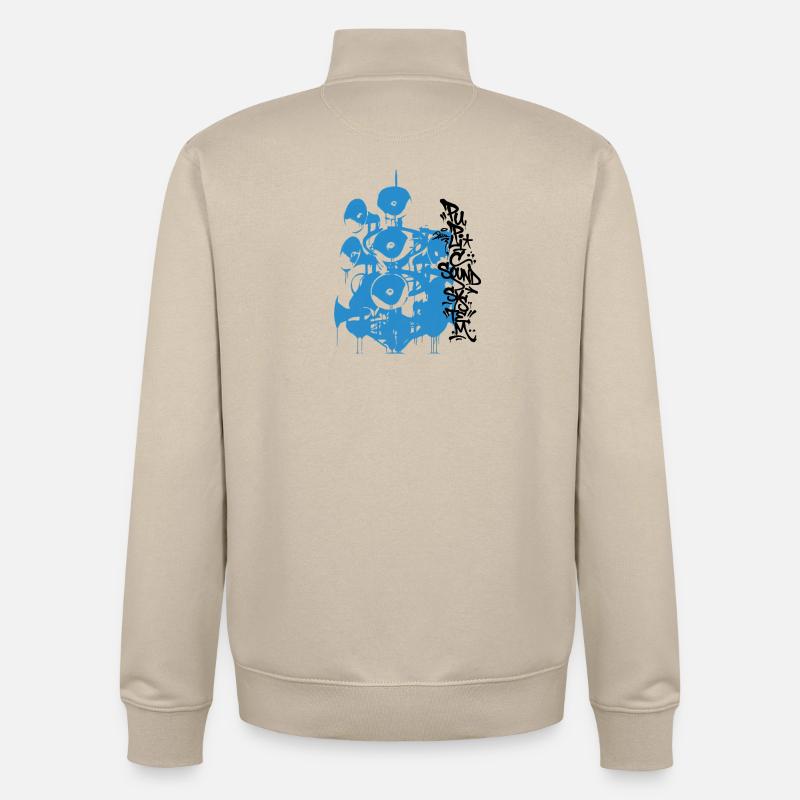 Public Soundsystem - Sweat zippé unisexe en coton bio Stanley/Stella - beige crème