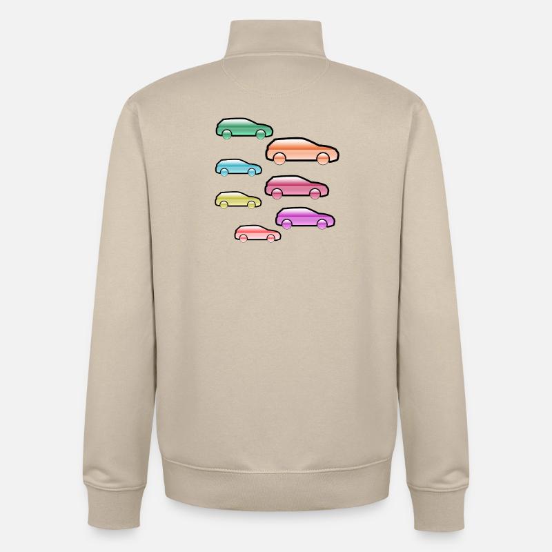 Automobiles - Sweat zippé unisexe en coton bio Stanley/Stella - beige crème
