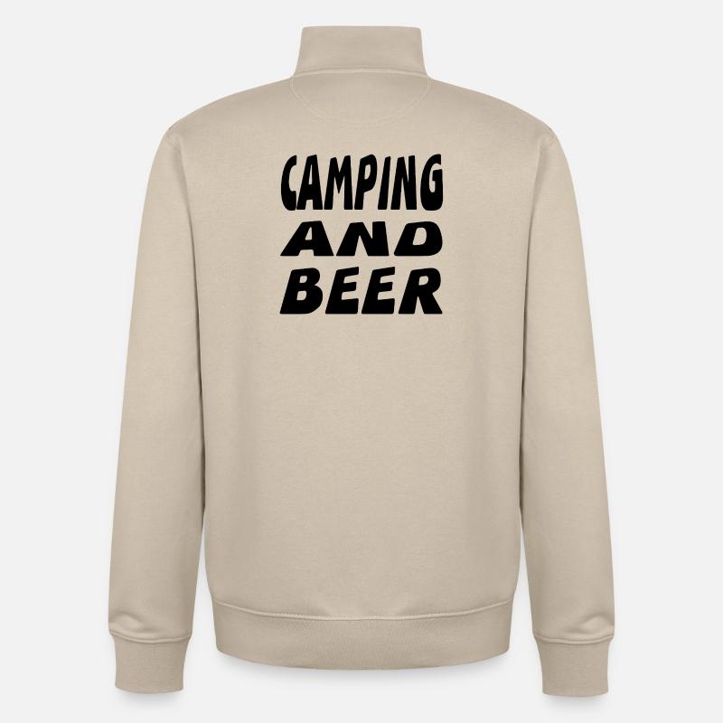 Camping - Sweat zippé unisexe en coton bio Stanley/Stella - beige crème