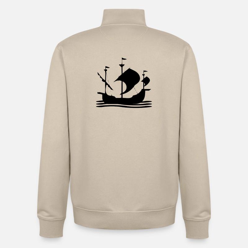 Voile - Sweat zippé unisexe en coton bio Stanley/Stella - beige crème