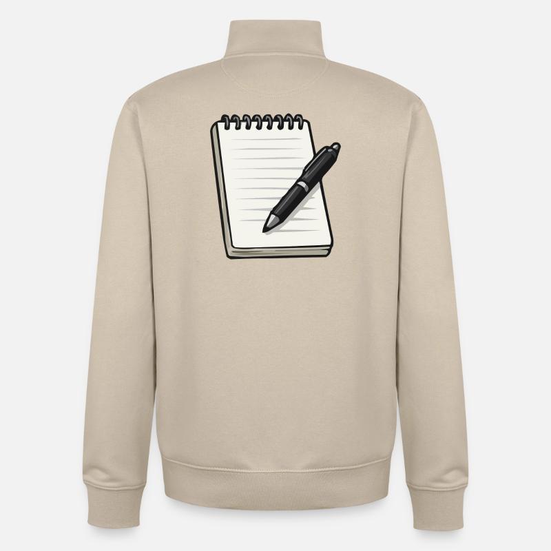 Carnet - Sweat zippé unisexe en coton bio Stanley/Stella - beige crème