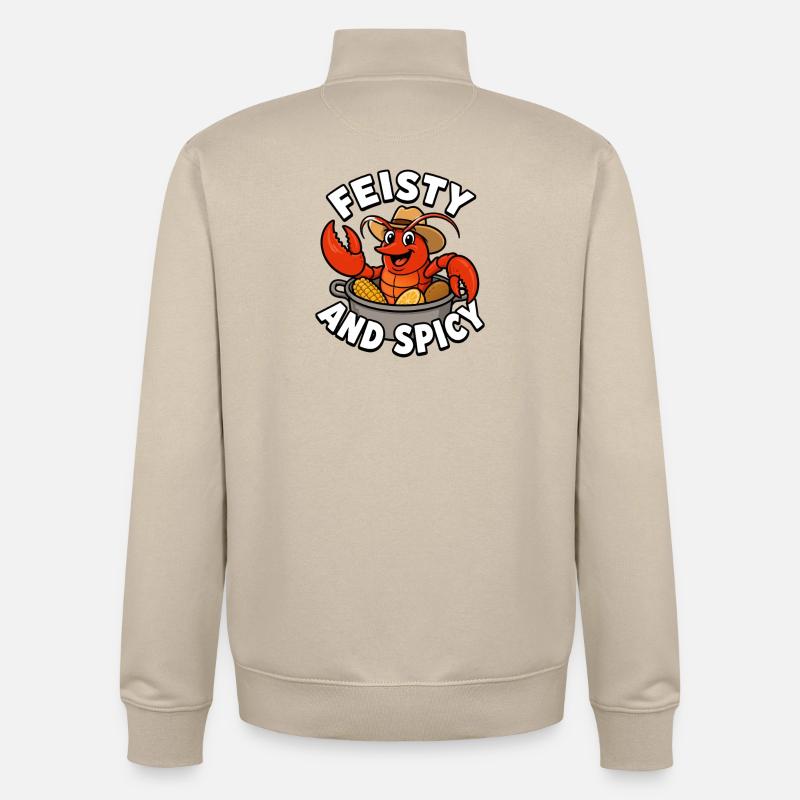 Nourriture épicée et épicée pour femmes - Sweat zippé unisexe en coton bio Stanley/Stella - beige crème