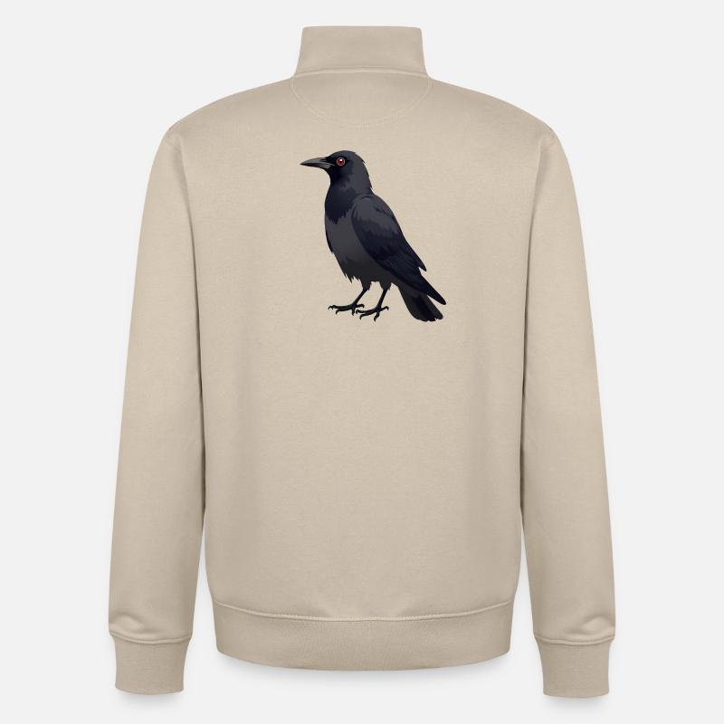 Corbeau - Sweat zippé unisexe en coton bio Stanley/Stella - beige crème