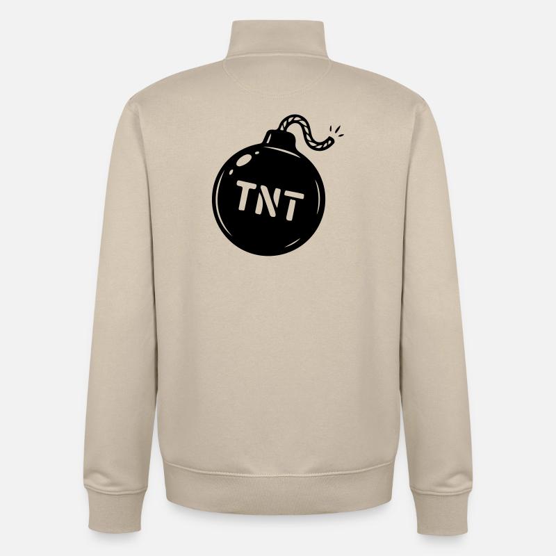 Bombe TNT Symbol - Unisex Organic Zip Sweatshirt von Stanley/Stella - Cremebeige