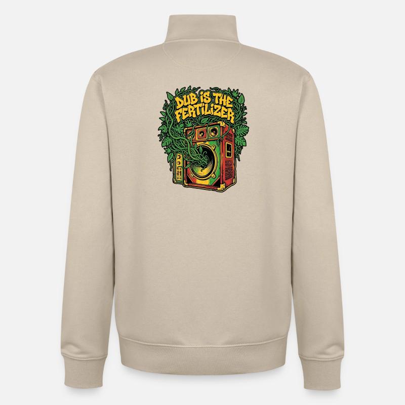 Sol Dub Reggae - Sweat zippé unisexe en coton bio Stanley/Stella - beige crème