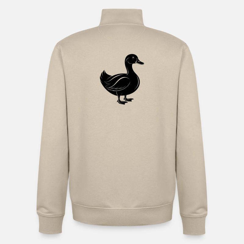 Canard - Sweat zippé unisexe en coton bio Stanley/Stella - beige crème