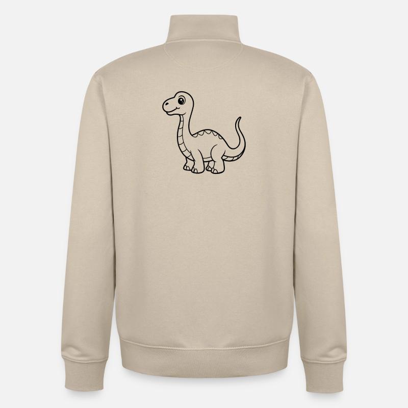 Dinosaurier - Unisex Organic Zip Sweatshirt von Stanley/Stella - Cremebeige