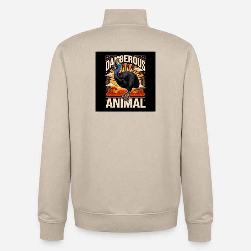 Extremely perilous  - Unisex Organic Zip Sweatshirt von Stanley/Stella - Cremebeige