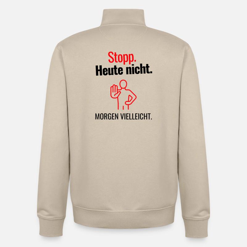Stopp - Unisex Organic Zip Sweatshirt von Stanley/Stella - Cremebeige