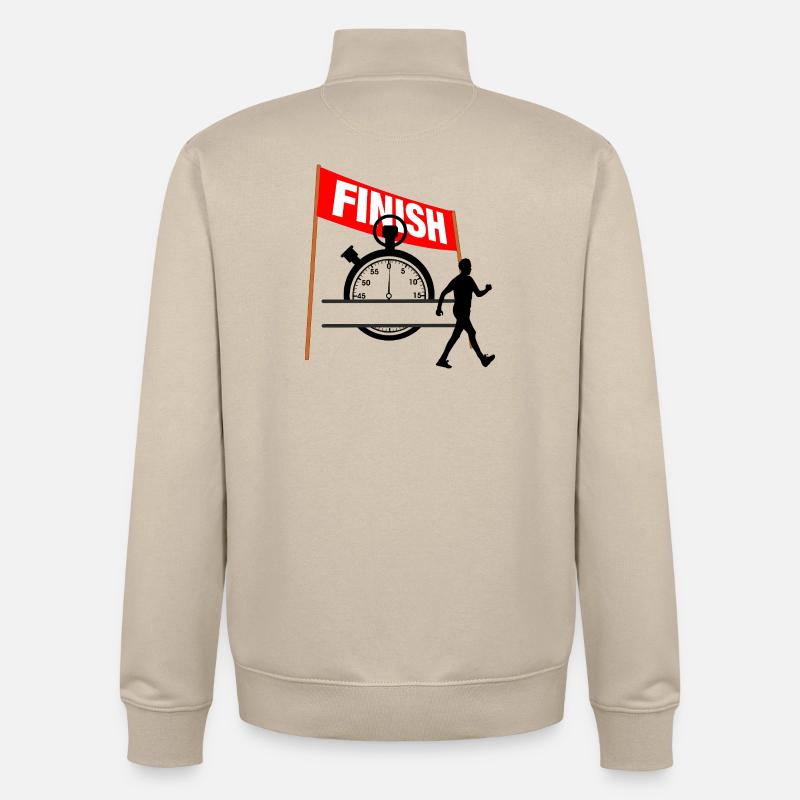 Temps d’arrivée marchant Hommes - Sweat zippé unisexe en coton bio Stanley/Stella - beige crème