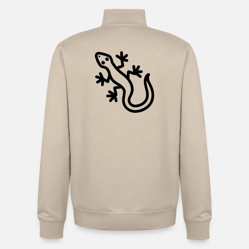 lizard - Unisex Organic Zip Sweatshirt by Stanley/Stella - desert dust