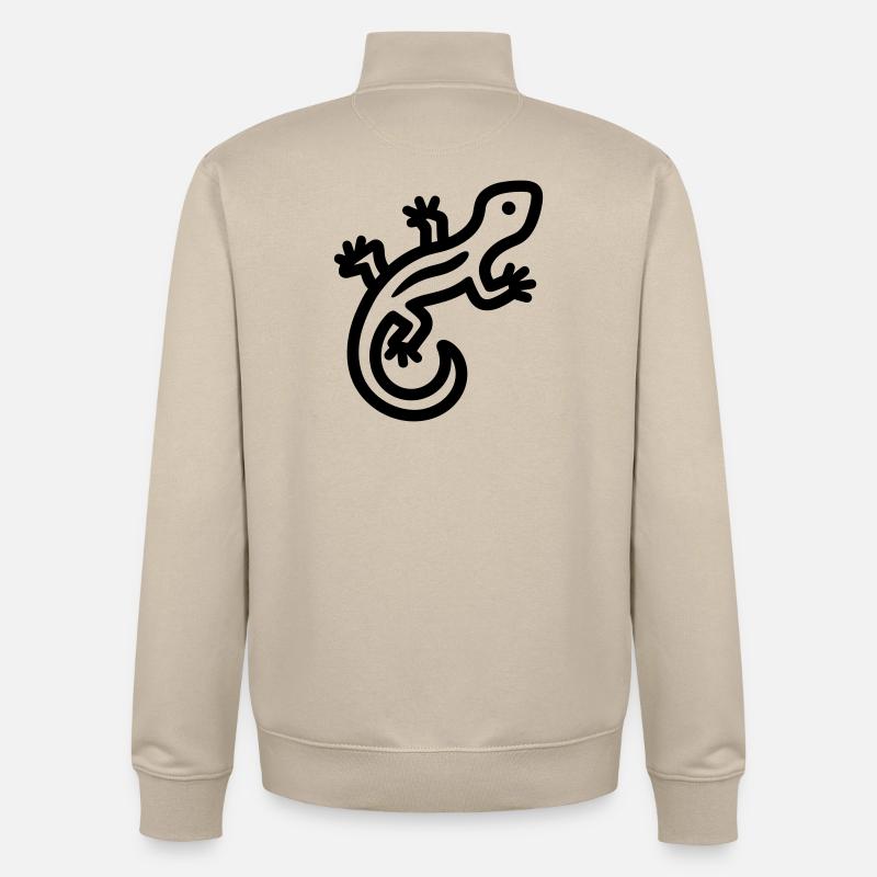 Eidechse - Unisex Organic Zip Sweatshirt von Stanley/Stella - Cremebeige