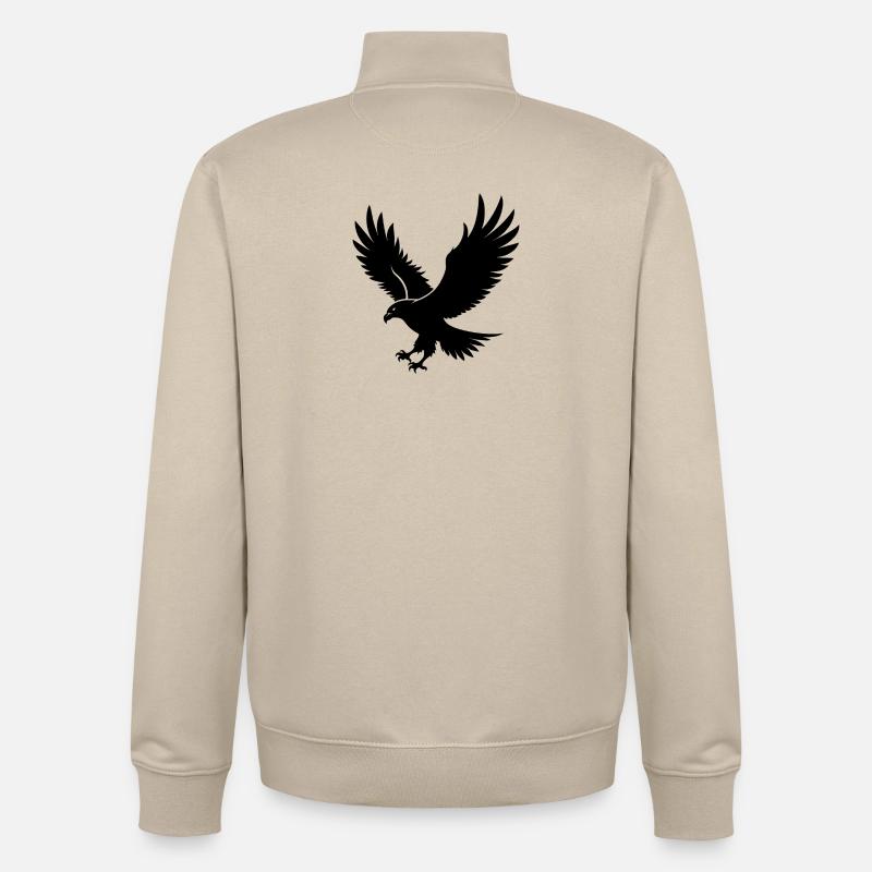 Flying Eagle - Unisex Organic Zip Sweatshirt by Stanley/Stella - desert dust