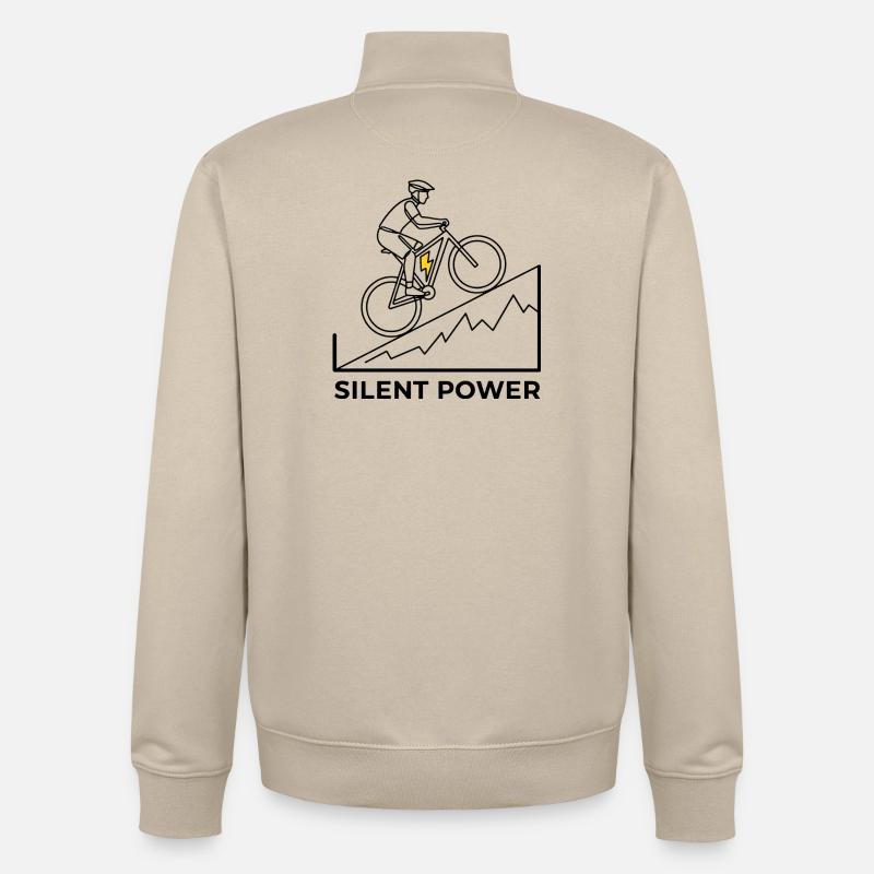 Montée éclair - Sweat zippé unisexe en coton bio Stanley/Stella - beige crème