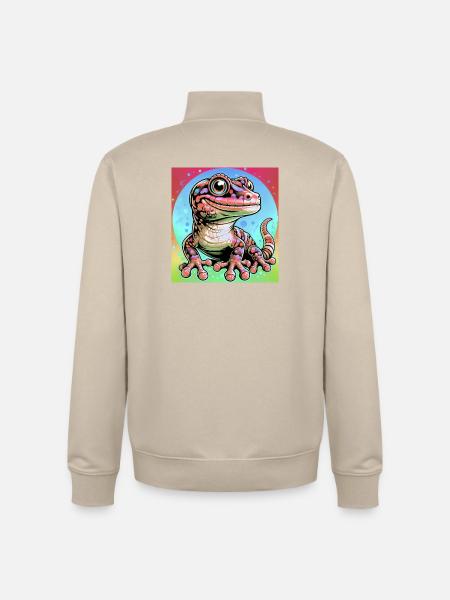 Gecko - Unisex Organic Zip Sweatshirt von Stanley/Stella - Cremebeige
