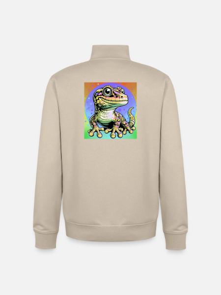 Gecko - Unisex Organic Zip Sweatshirt von Stanley/Stella - Cremebeige