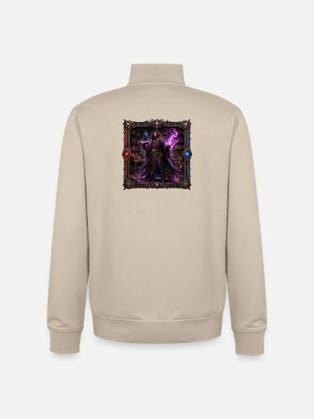 Warlock - Unisex Organic Zip Sweatshirt by Stanley/Stella - desert dust