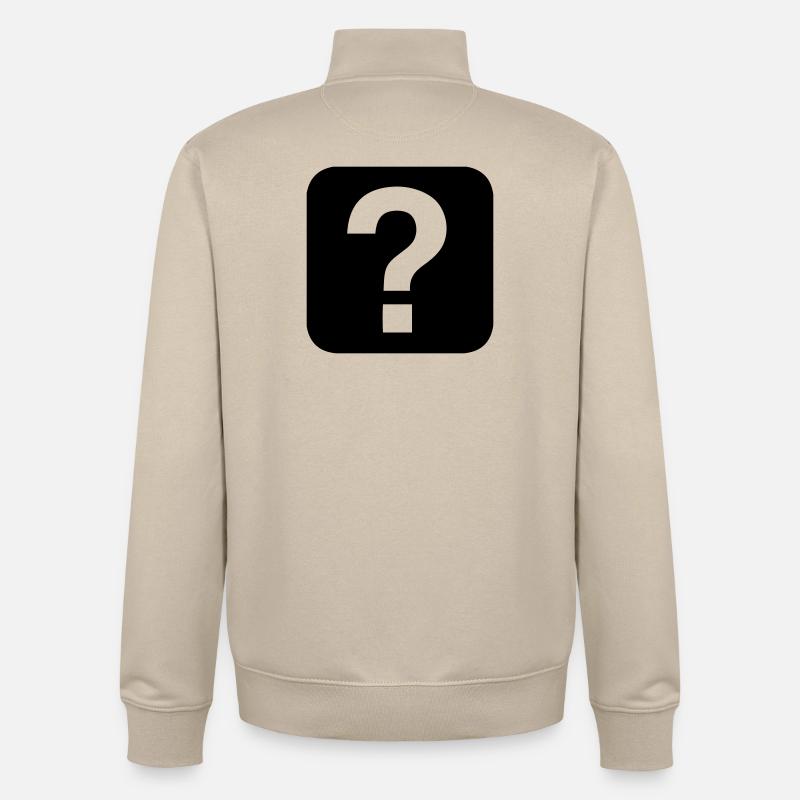 Hilfe - Help - Unisex Organic Zip Sweatshirt von Stanley/Stella - Cremebeige