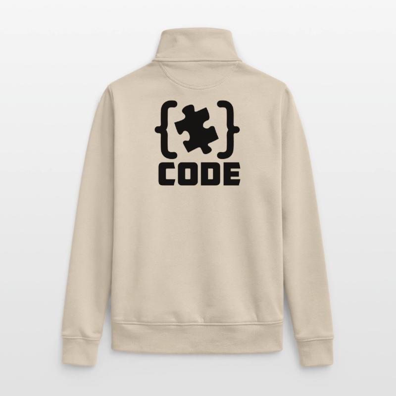 programmeur Code résolution de pièces de puzzle Sweat zippé unisexe en coton bio Stanley/Stella