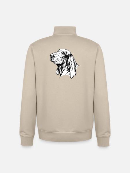 Bracco Italiano Portrait - Unisex Organic Zip Sweatshirt by Stanley/Stella - desert dust