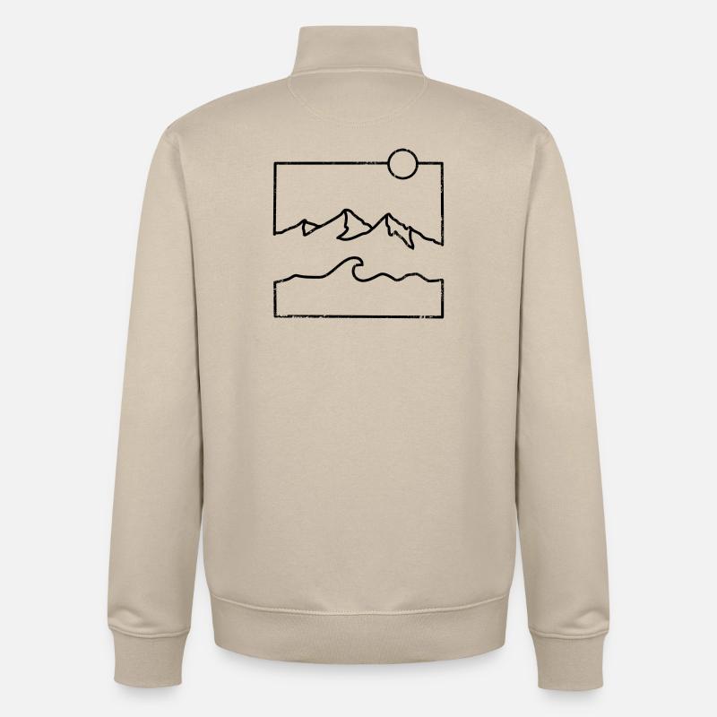 En attente de conception - Sweat zippé unisexe en coton bio Stanley/Stella - beige crème