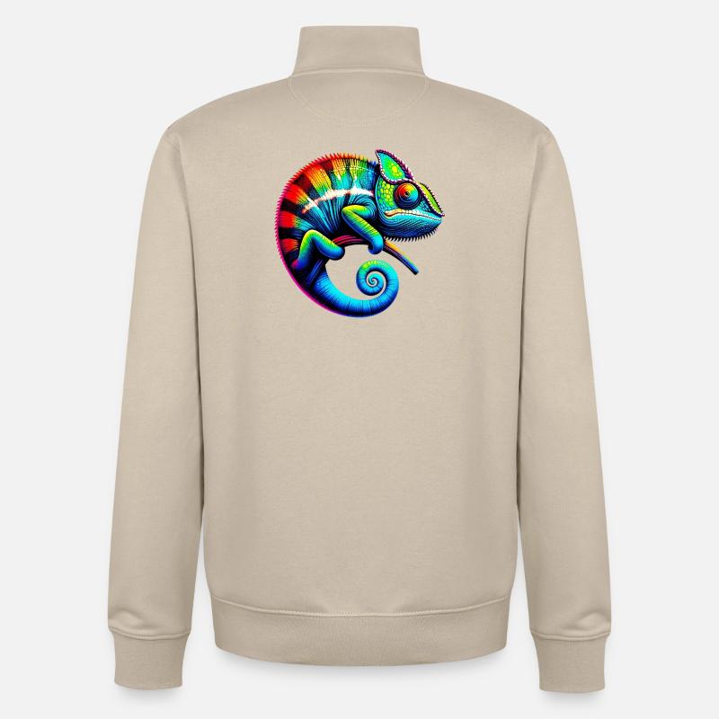 Chameleon - Unisex Organic Zip Sweatshirt by Stanley/Stella - desert dust