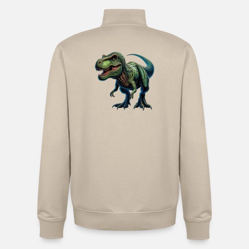 Dinosaurier - Unisex Organic Zip Sweatshirt von Stanley/Stella - Cremebeige