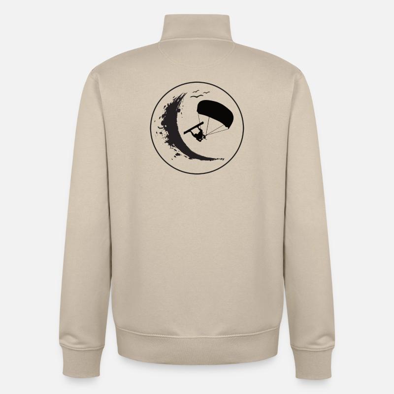 Wave Rider Eclipse - Unisex Organic Zip Sweatshirt von Stanley/Stella - Cremebeige