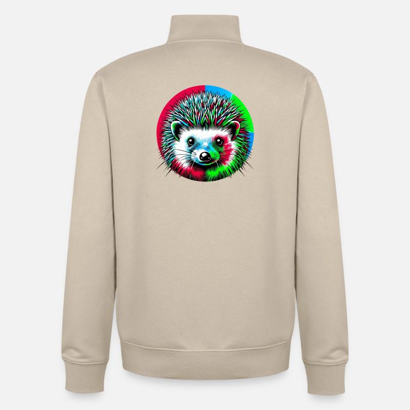 Igel - Unisex Organic Zip Sweatshirt von Stanley/Stella - Cremebeige
