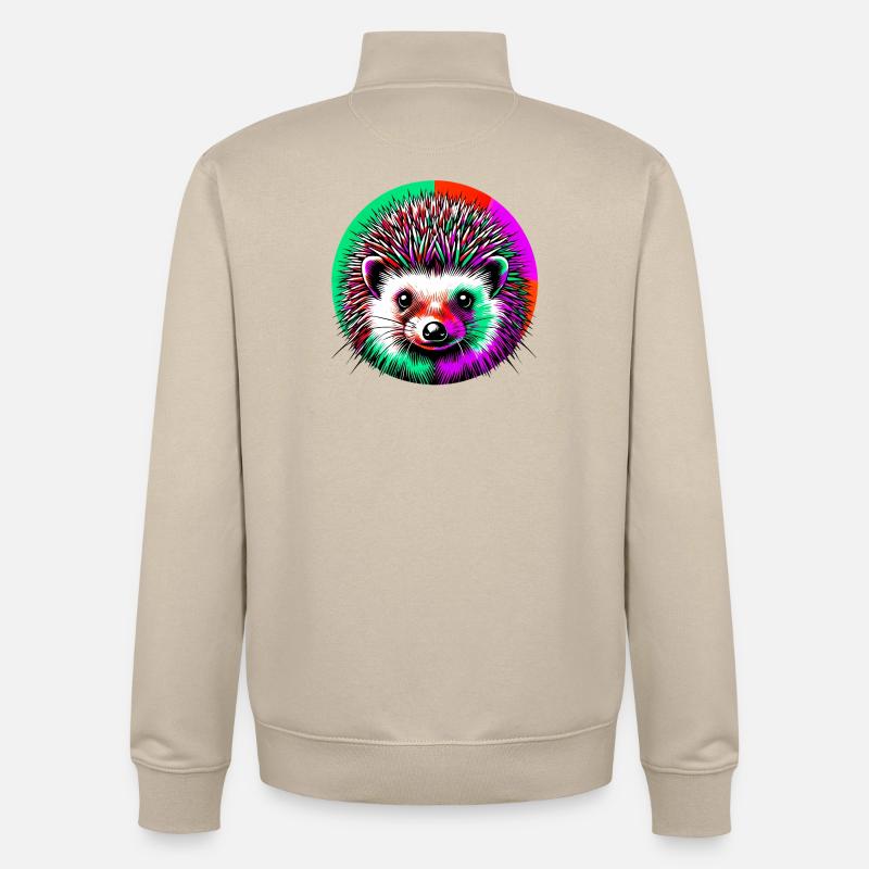 Igel - Unisex Organic Zip Sweatshirt von Stanley/Stella - Cremebeige