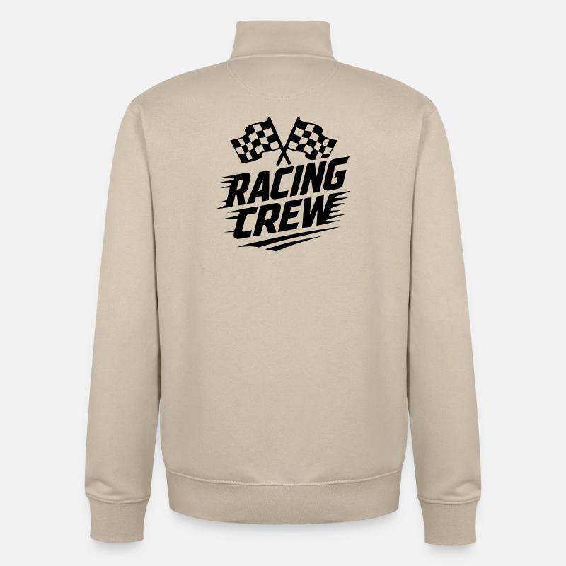 Équipage de course - Sweat zippé unisexe en coton bio Stanley/Stella - beige crème