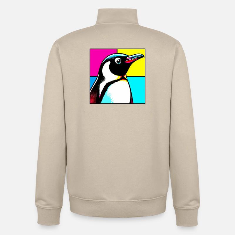 pingouin - Sweat zippé unisexe en coton bio Stanley/Stella - beige crème