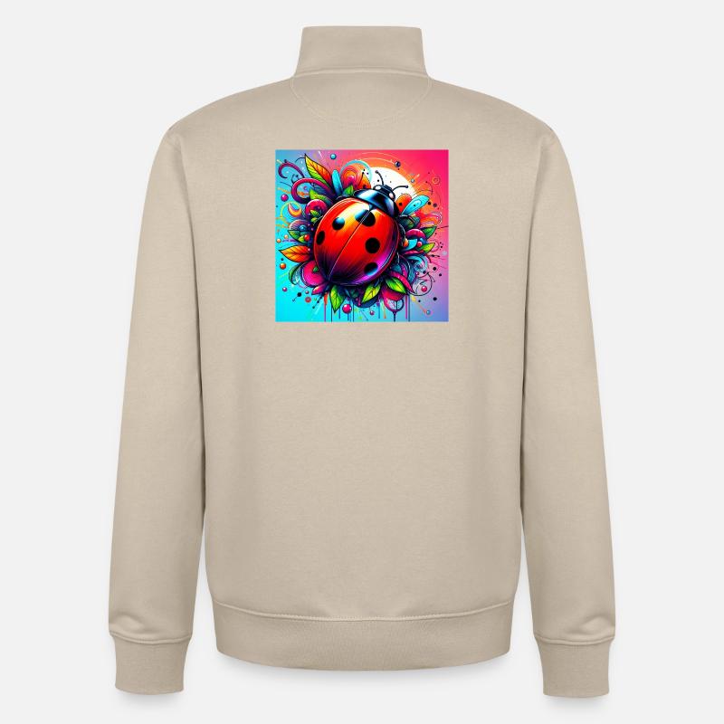coccinelle - Sweat zippé unisexe en coton bio Stanley/Stella - beige crème