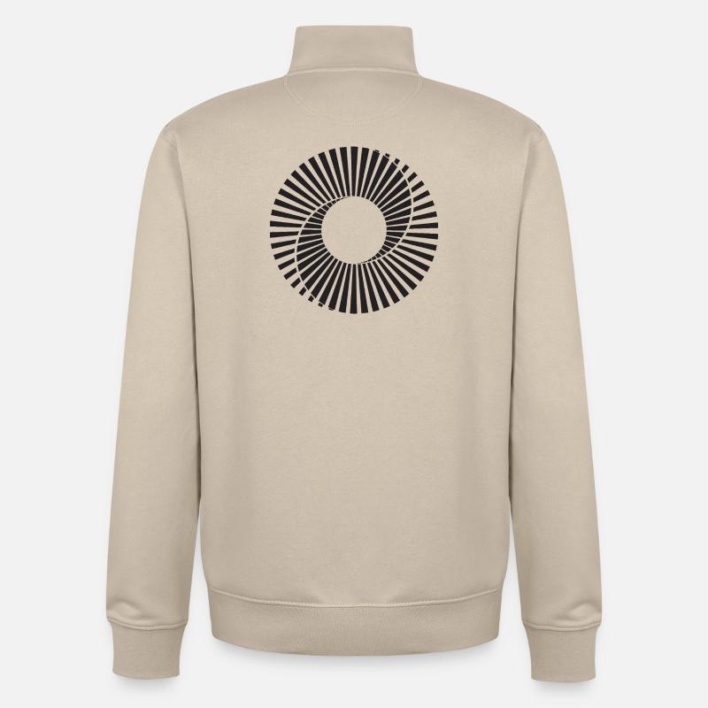Scanimation-Spiraldesign - Unisex Organic Zip Sweatshirt von Stanley/Stella - Cremebeige