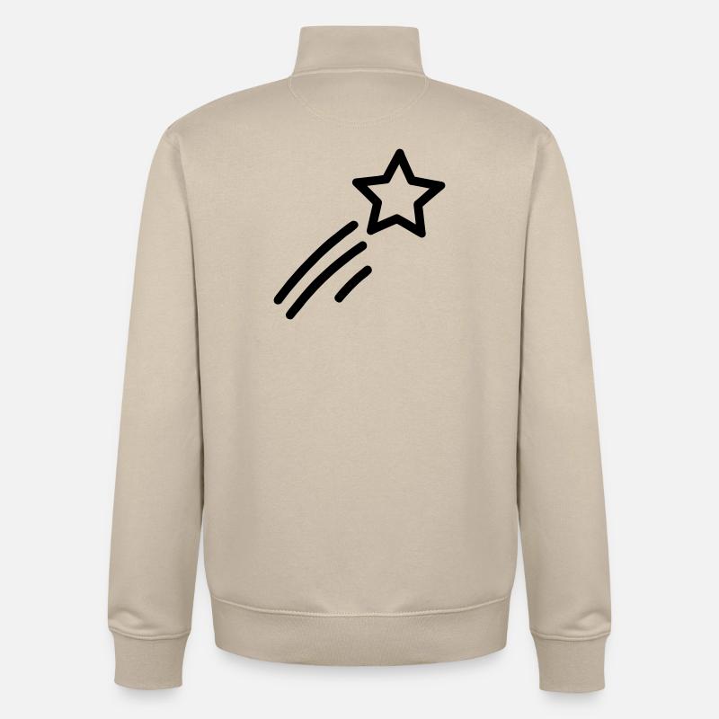 Sternschnuppe - Unisex Organic Zip Sweatshirt von Stanley/Stella - Cremebeige