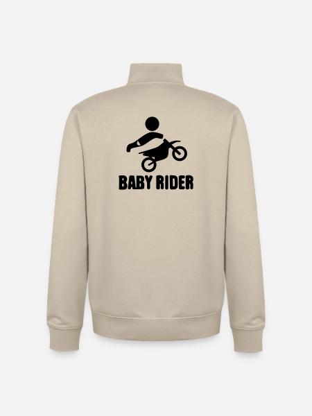 Baby Rider  - Unisex Organic Zip Sweatshirt von Stanley/Stella - Cremebeige