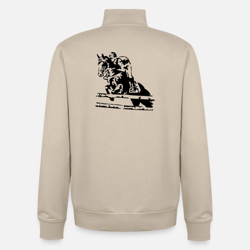 course - Sweat zippé unisexe en coton bio Stanley/Stella - beige crème