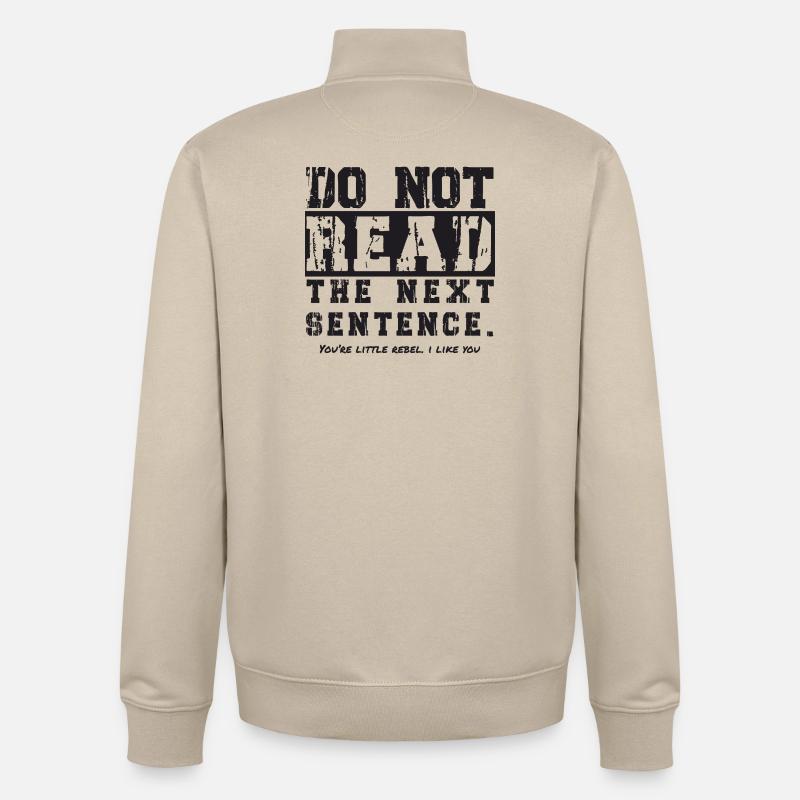 Do not read the next sentence - Unisex Organic Zip Sweatshirt von Stanley/Stella - Cremebeige