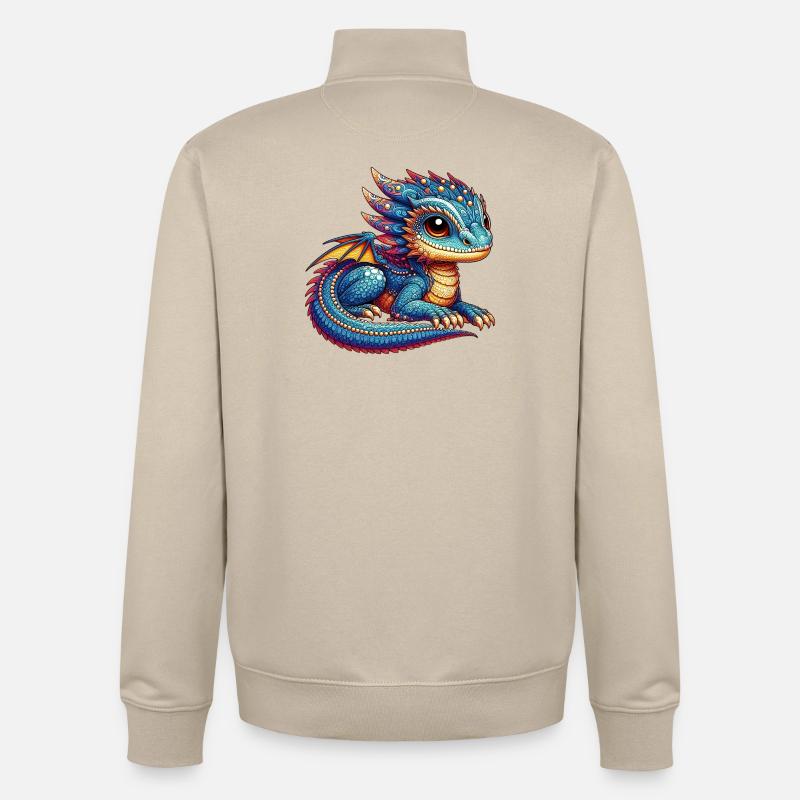 Dragon - Sweat zippé unisexe en coton bio Stanley/Stella - beige crème