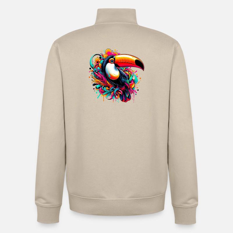 Toucan - Sweat zippé unisexe en coton bio Stanley/Stella - beige crème