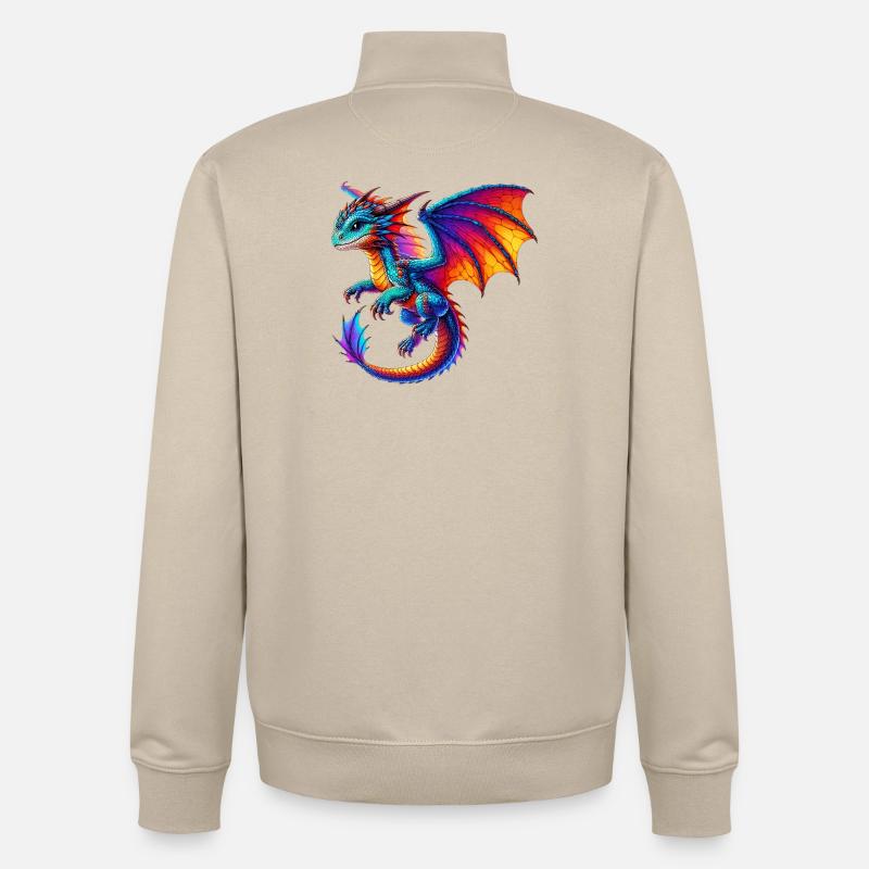 Dragon - Sweat zippé unisexe en coton bio Stanley/Stella - beige crème