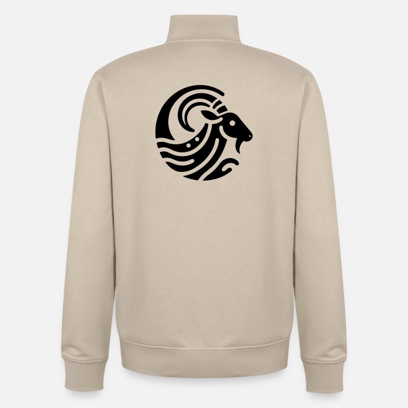 Bélier 2 - Sweat zippé unisexe en coton bio Stanley/Stella - beige crème