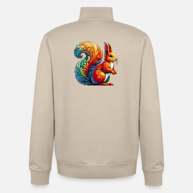 Eichhörnchen - Unisex Organic Zip Sweatshirt von Stanley/Stella - Cremebeige
