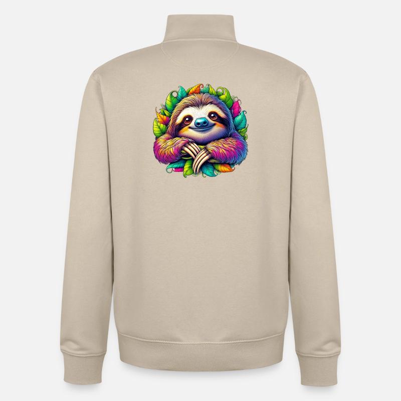 Faultier - Unisex Organic Zip Sweatshirt von Stanley/Stella - Cremebeige