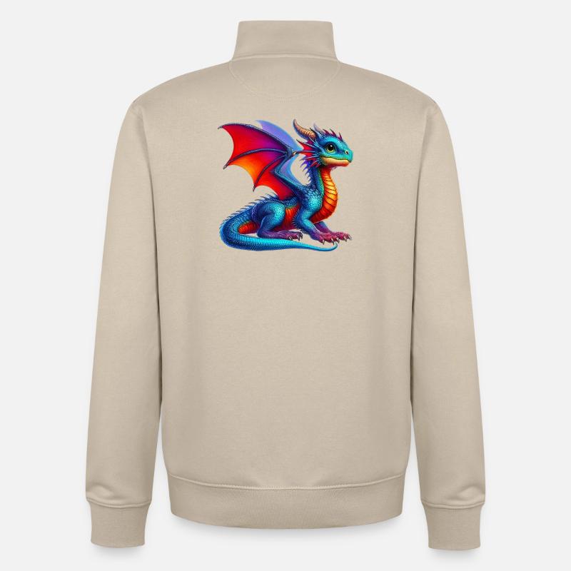 Dragon - Sweat zippé unisexe en coton bio Stanley/Stella - beige crème