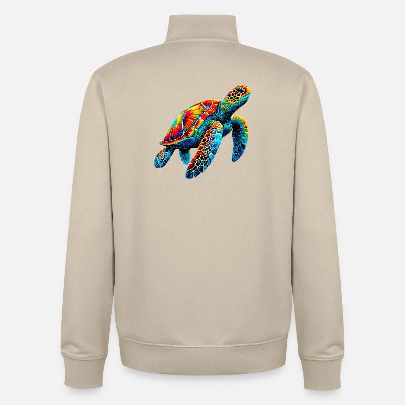 Tortue - Sweat zippé unisexe en coton bio Stanley/Stella - beige crème
