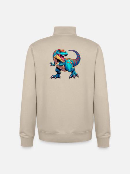 Dinosaur - Unisex Organic Zip Sweatshirt by Stanley/Stella - desert dust