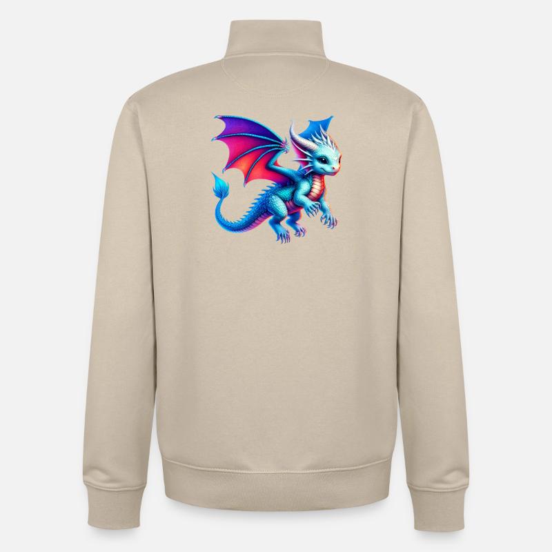 Drache - Unisex Organic Zip Sweatshirt von Stanley/Stella - Cremebeige