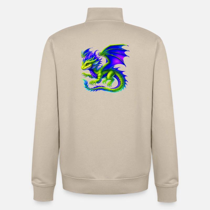 Drache - Unisex Organic Zip Sweatshirt von Stanley/Stella - Cremebeige