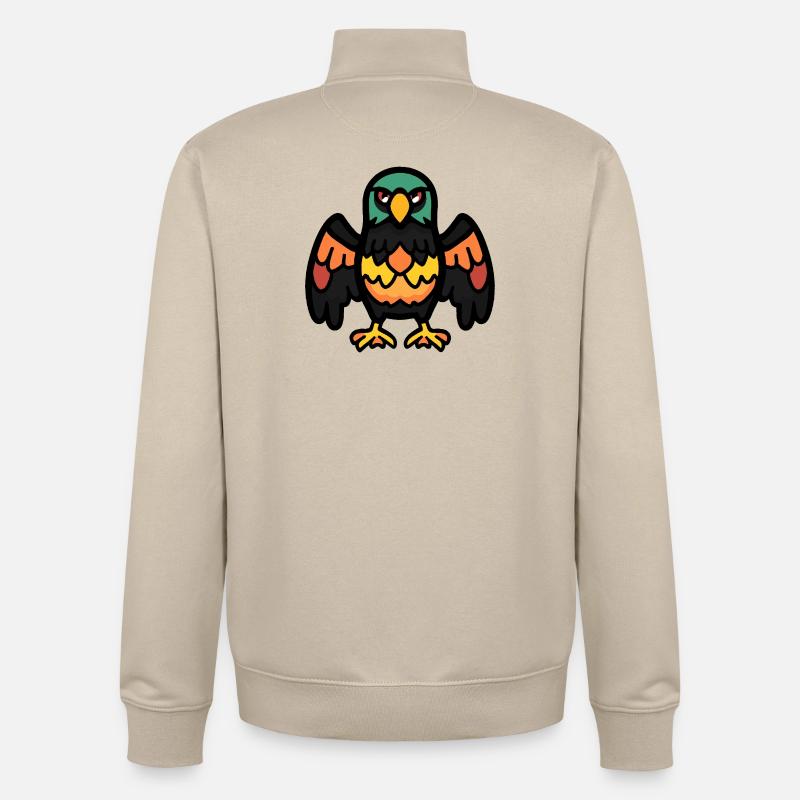Adler Halloween Comic Lustig - Unisex Organic Zip Sweatshirt von Stanley/Stella - Cremebeige